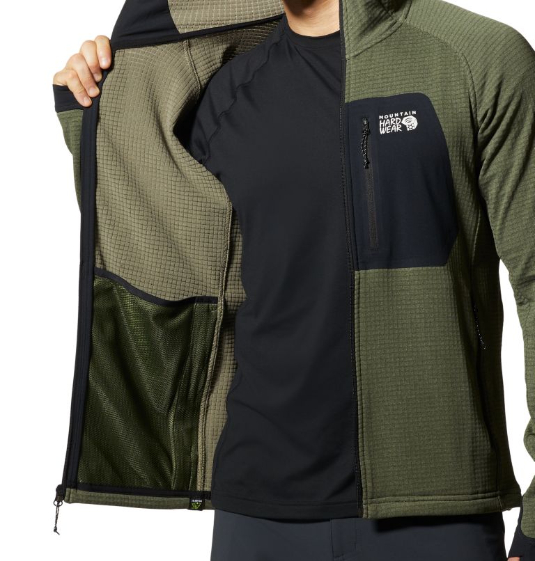 Mountain Hardwear Polartec Power Grid Full Zip Hoody Hommes - Plein air Entrepôt