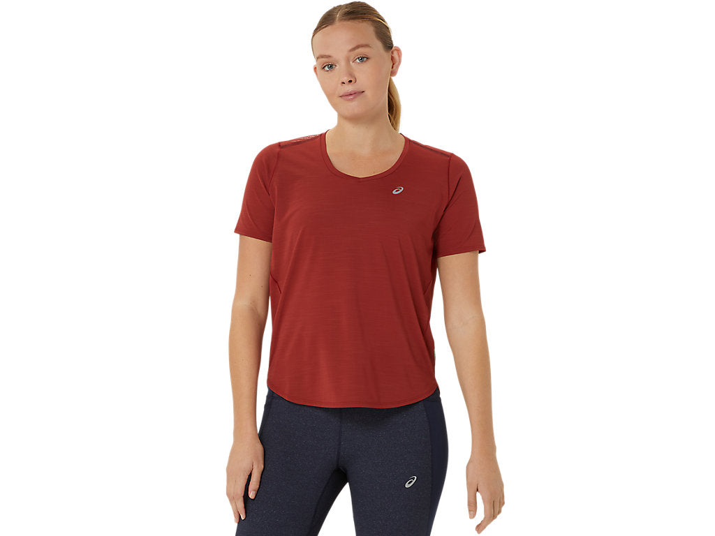 T-shirt Asics Road V-neck Top Femmes - Plein air Entrepôt