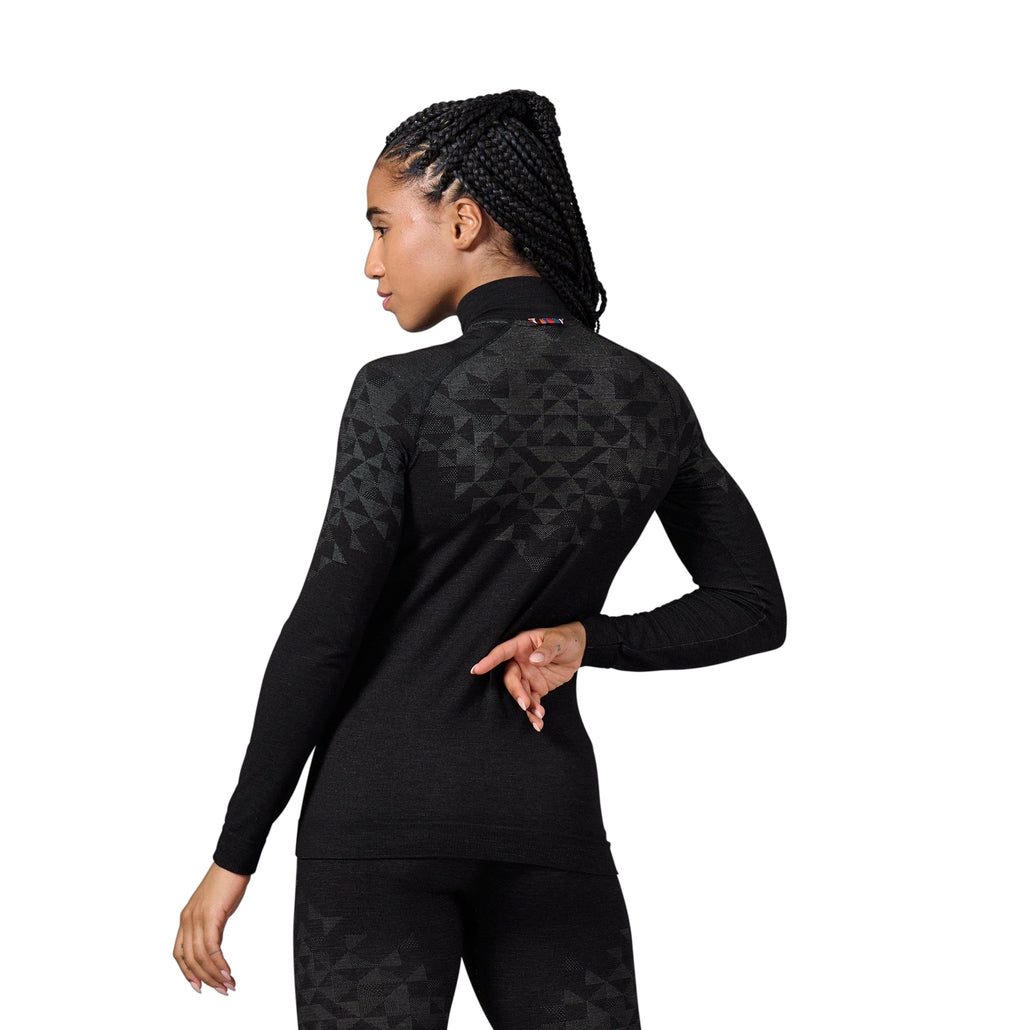 Odlo Chandail à manches longues Kinship Performance Wool 200 Half Zip Femme - Plein Air Entrepôt