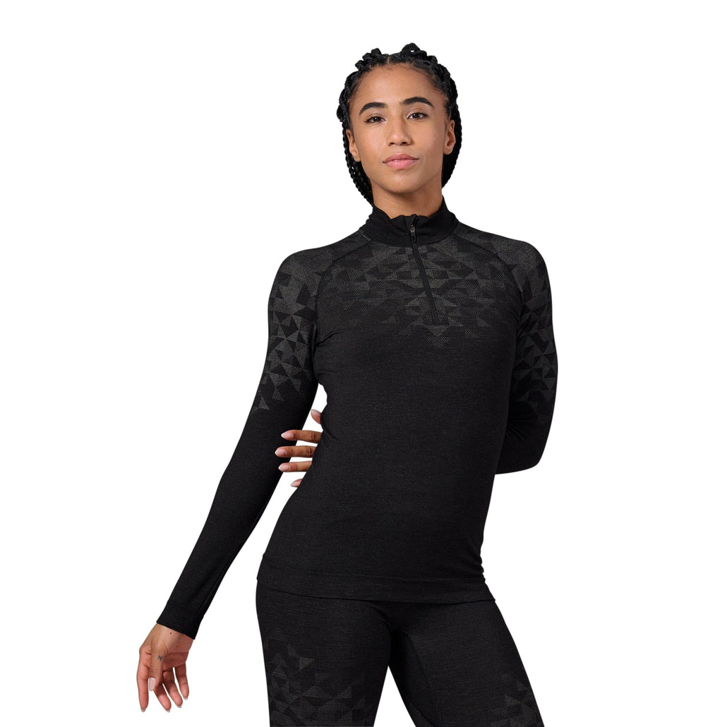 Odlo Chandail à manches longues Kinship Performance Wool 200 Half Zip Femme - Plein Air Entrepôt