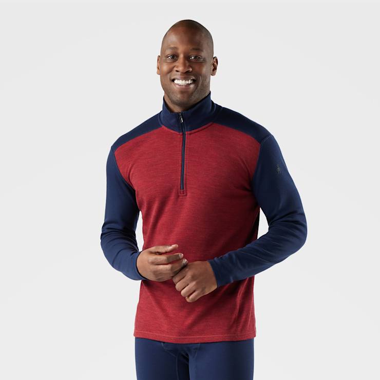 Smartwool Couche de base Classic Thermal Merino 1/4 Zip Boxed Homme - Plein Air Entrepôt