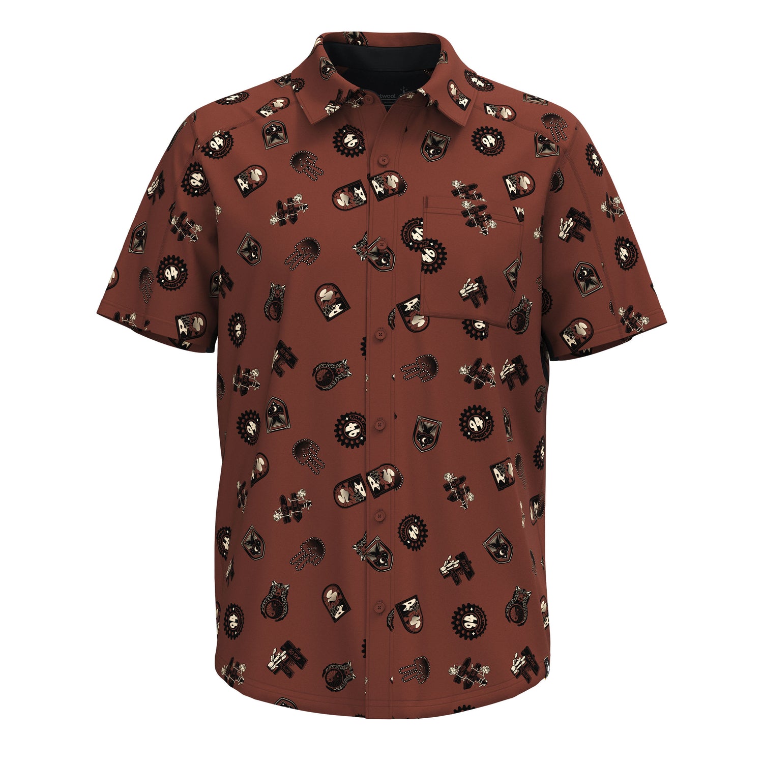 Chemise Smartwool Printed Manches Courtes Button Down Hommes - Plein Air Entrepôt