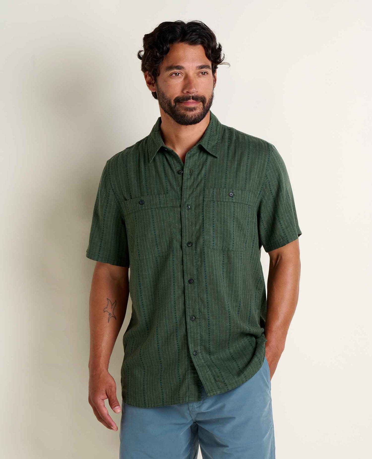 Chemise Toad & Co Taj Chanvre manches courtes Hommes - Plein Air Entrepôt