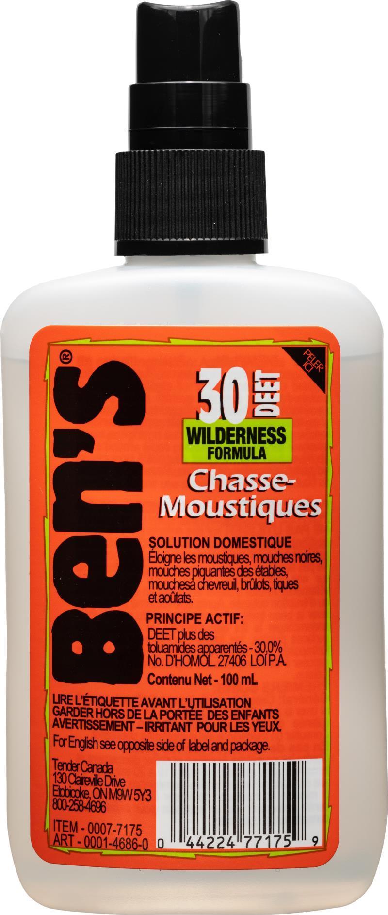 Chasse-moustiques Ben's 30% Deet 100ml - Plein Air Entrepôt