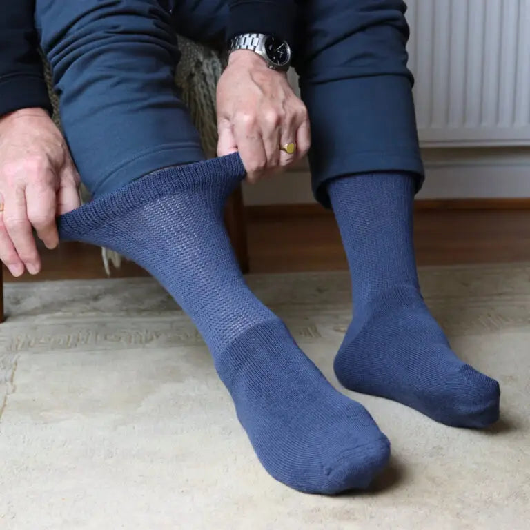 Bas Norfolk Extra-Wide Cushioned Wool Diabetic Crew Length - Plein air Entrepôt