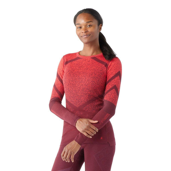 Couche de base Smartwool Intraknit Thermal Mérinos Pattern Crew Femmes - Plein Air Entrepôt