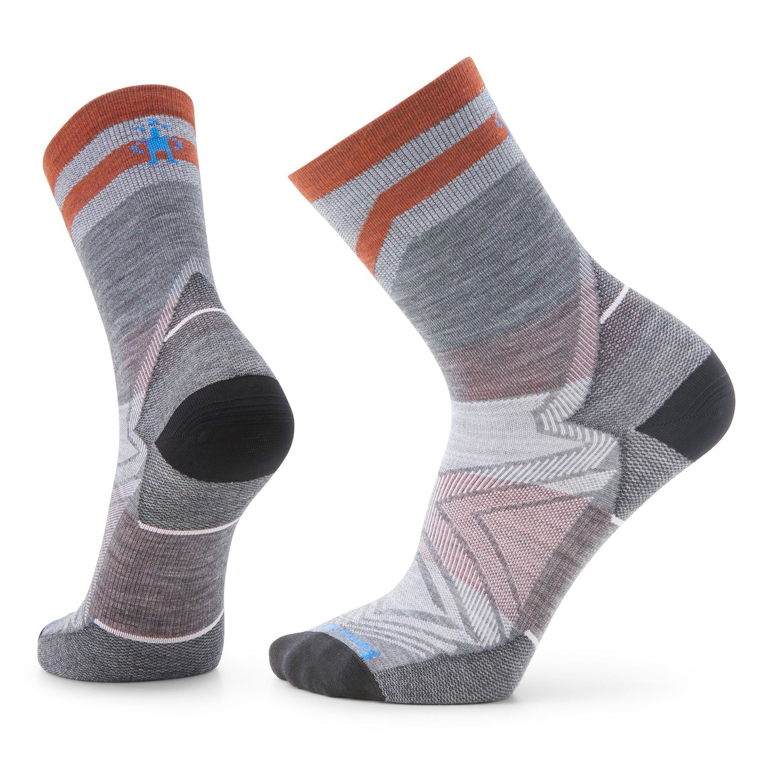 Bas Smartwool Run Zero Cushion Mid Crew Pattern Hommes - Plein air Entrepôt
