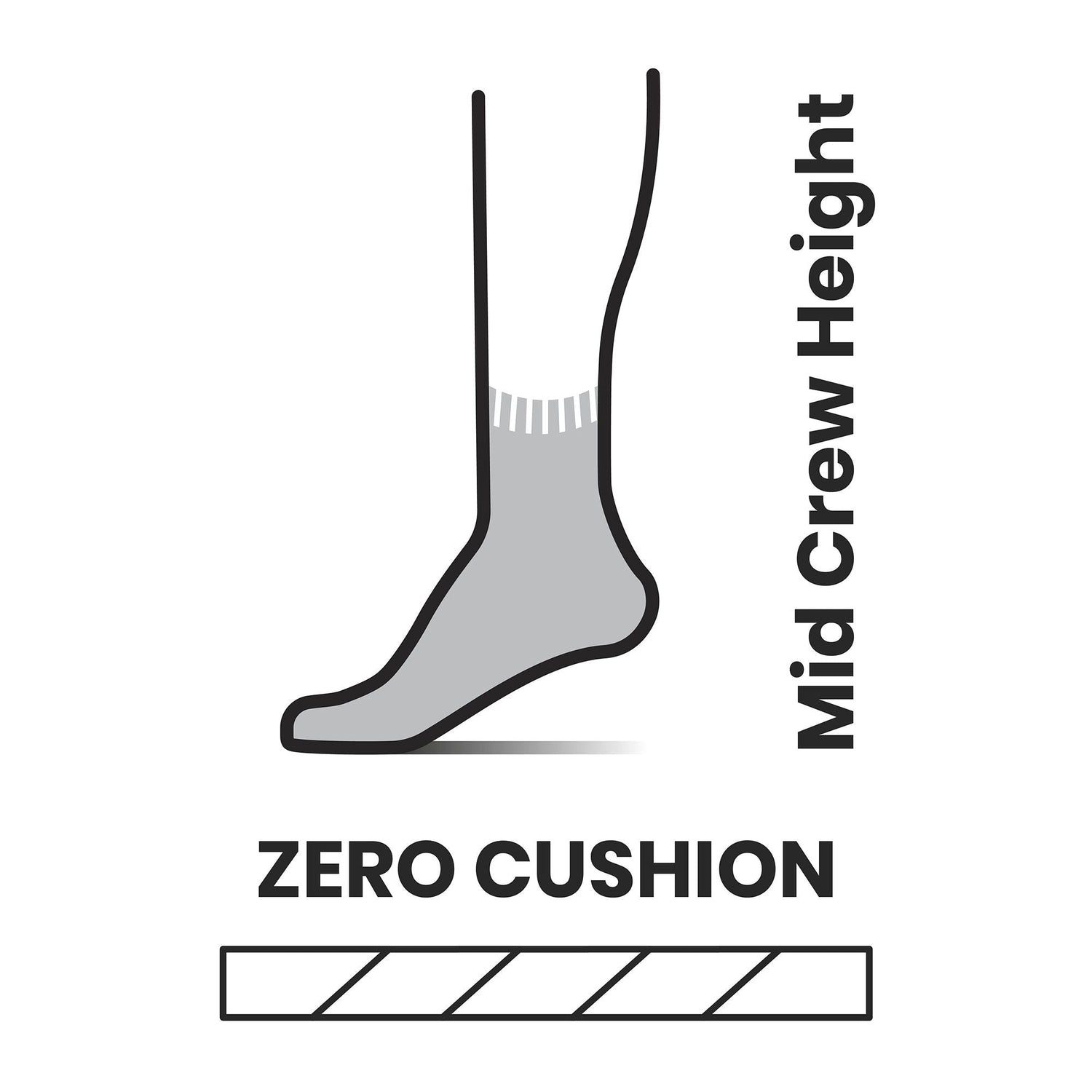 Bas Smartwool Run Zero Cushion Mid Crew Femmes - Plein air Entrepôt