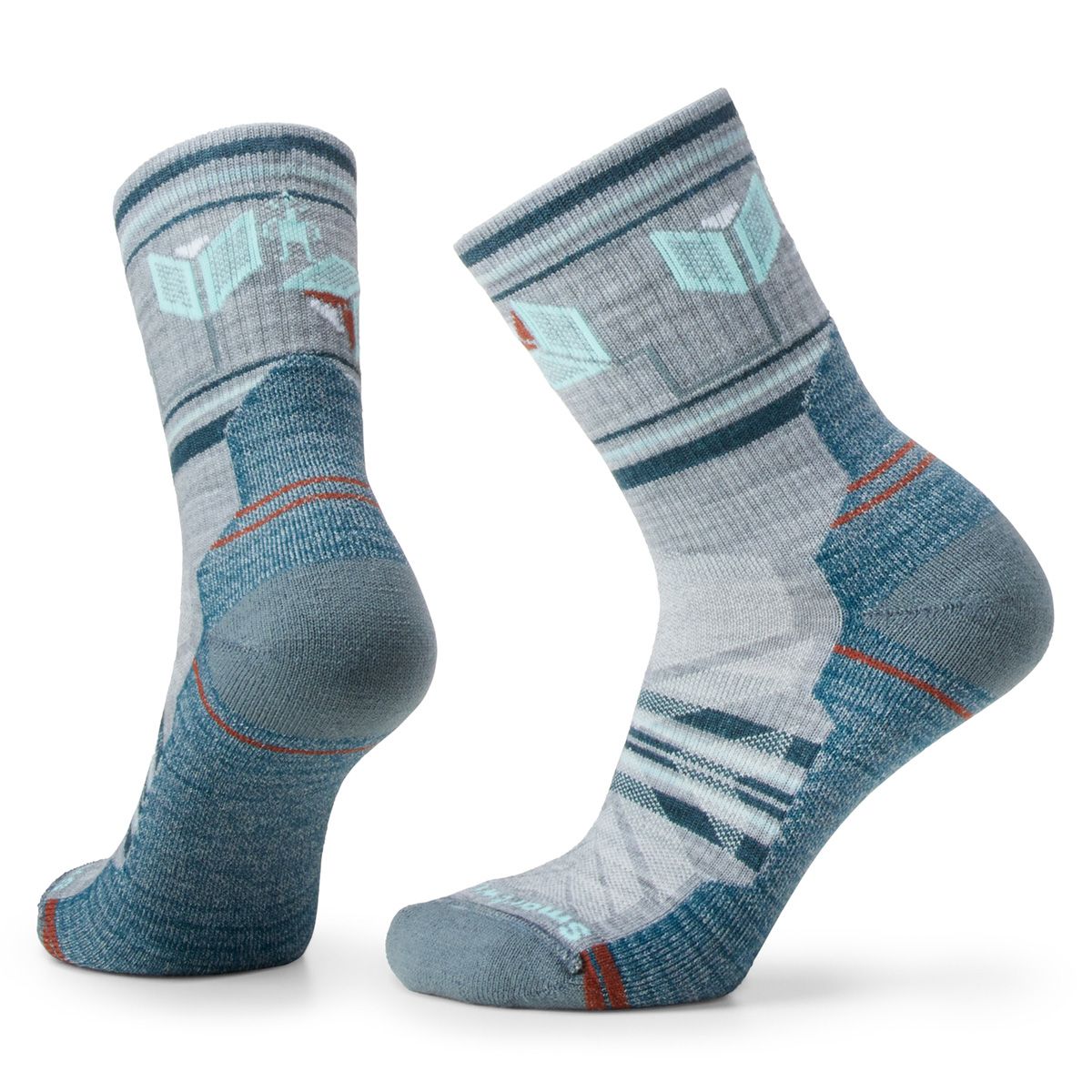 Bas Smartwool Hike Light Cushion Mid Crew Castle Peak Pattern Femmes - Plein air Entrepôt