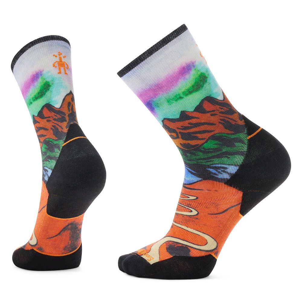 Bas Smartwool Trail Run Targeted Cushion Single Track Print Unisexe - Plein air Entrepôt