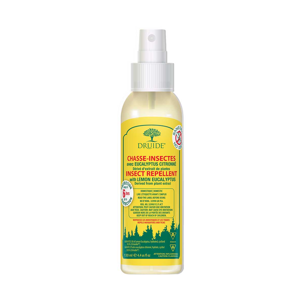 Druide Chasse-Insectes Eucalyptus Citronné 130ml - Plein air Entrepôt