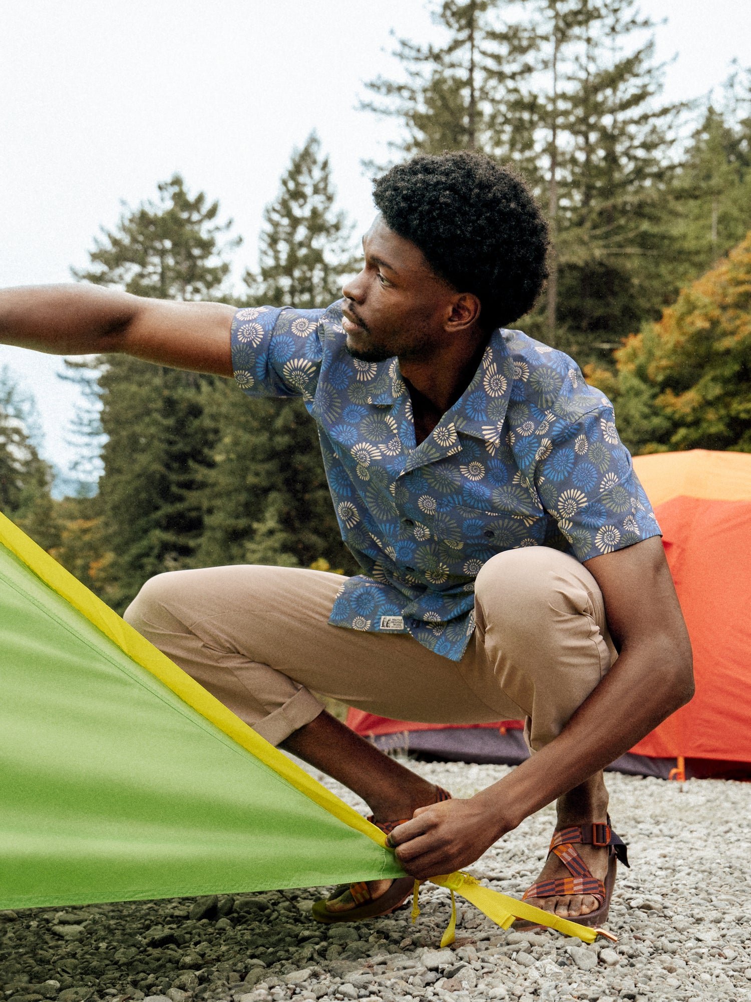 Chemise Marmot AirExchange UPF 40 Novelty Camp Collared Manches Courtes Hommes - Plein air Entrepôt