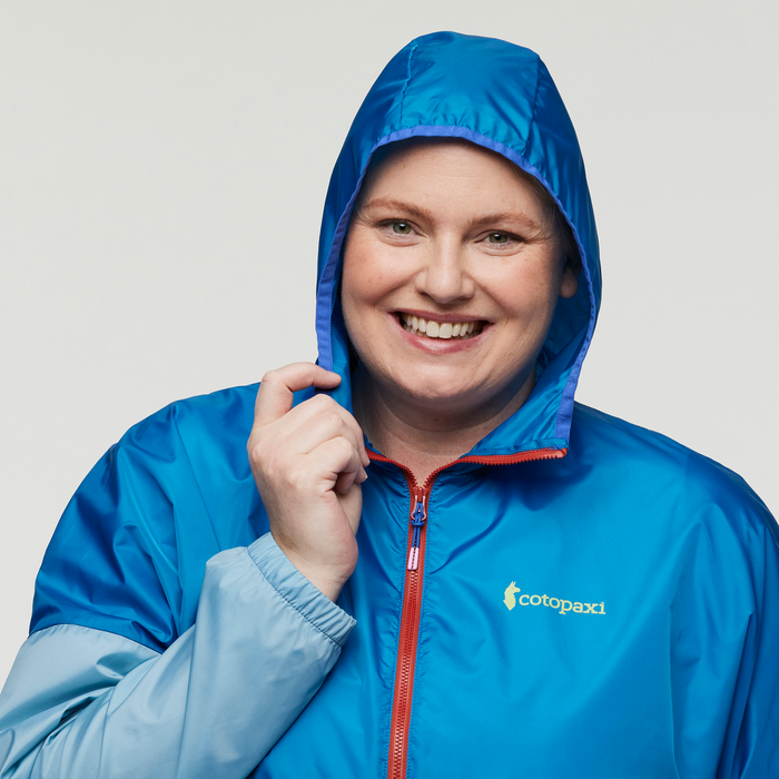 Blue crop windbreaker hotsell