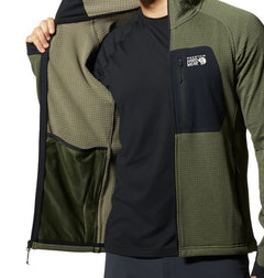 Mountain Hardwear Polartec Power Grid Full Zip Hoody Hommes - Plein air Entrepôt