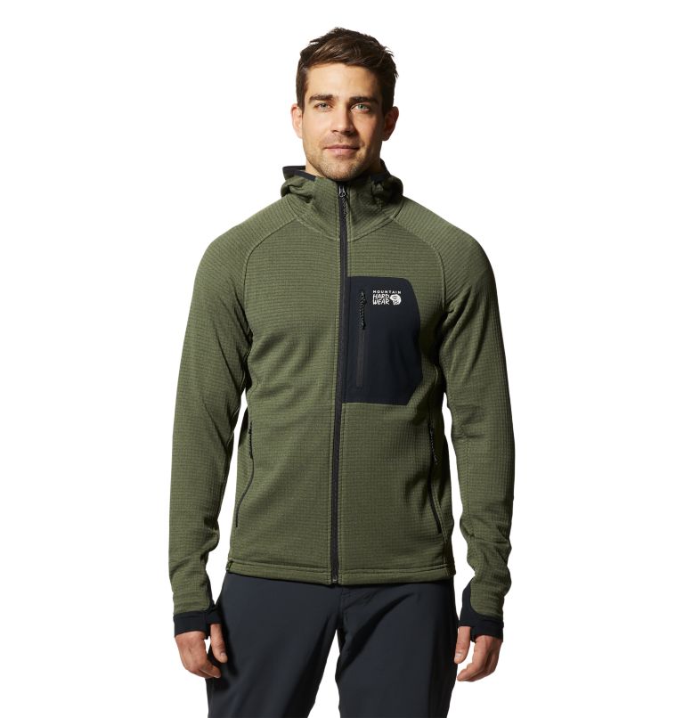 Mountain Hardwear Polartec Power Grid Full Zip Hoody Hommes - Plein air Entrepôt