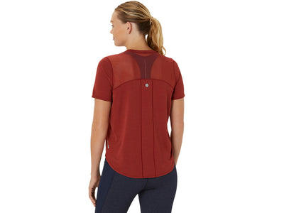 T-shirt Asics Road V-neck Top Femmes - Plein air Entrepôt