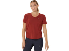T-shirt Asics Road V-neck Top Femmes - Plein air Entrepôt