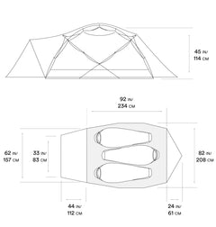 Tente Mountain Hardwear Trango 3P - Plein air Entrepôt