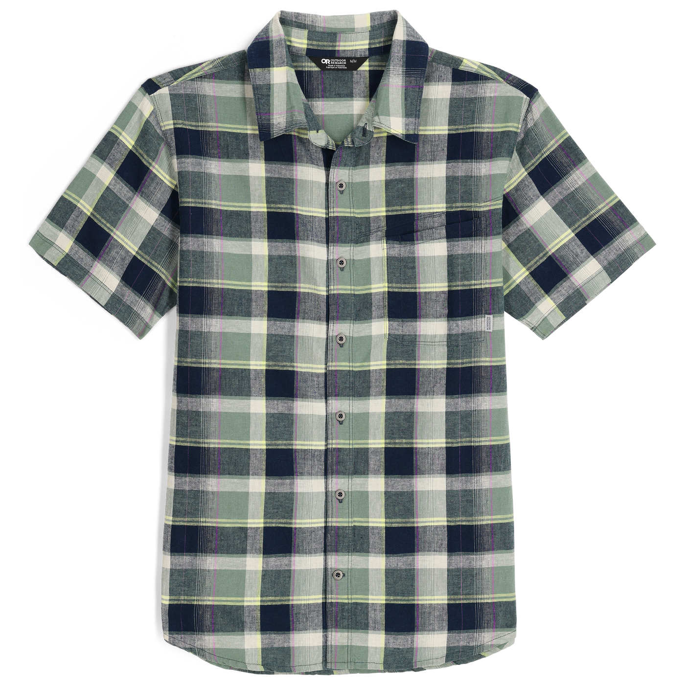 Chemise OR Weisse Carreaux Manches courtes Hommes - Plein Air Entrepôt