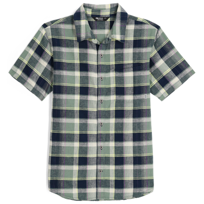 Chemise OR Weisse Carreaux Manches courtes Hommes - Plein Air Entrepôt