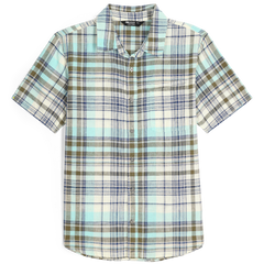 Chemise OR Weisse Carreaux Manches courtes Hommes - Plein Air Entrepôt