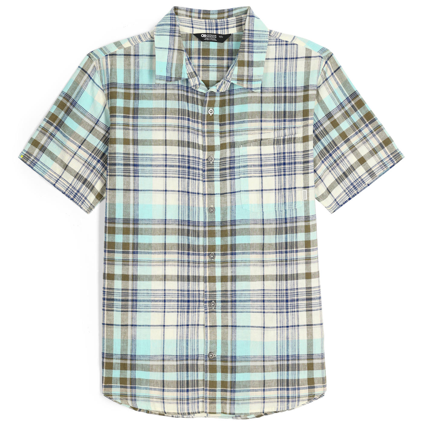 Chemise OR Weisse Carreaux Manches courtes Hommes - Plein Air Entrepôt