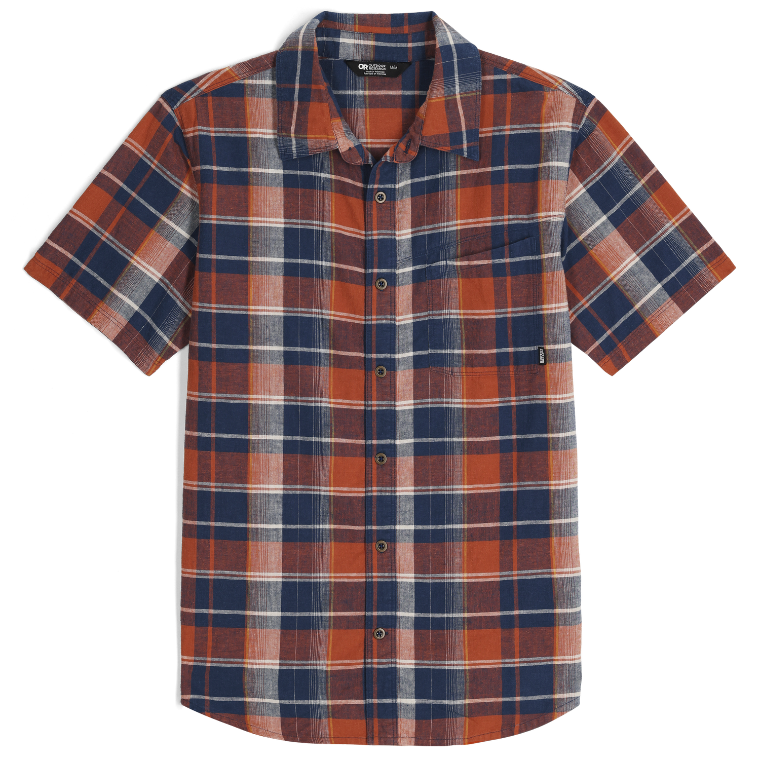 Chemise OR Weisse Carreaux Manches courtes Hommes - Plein Air Entrepôt