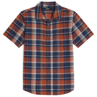 Chemise OR Weisse Carreaux Manches courtes Hommes - Plein Air Entrepôt