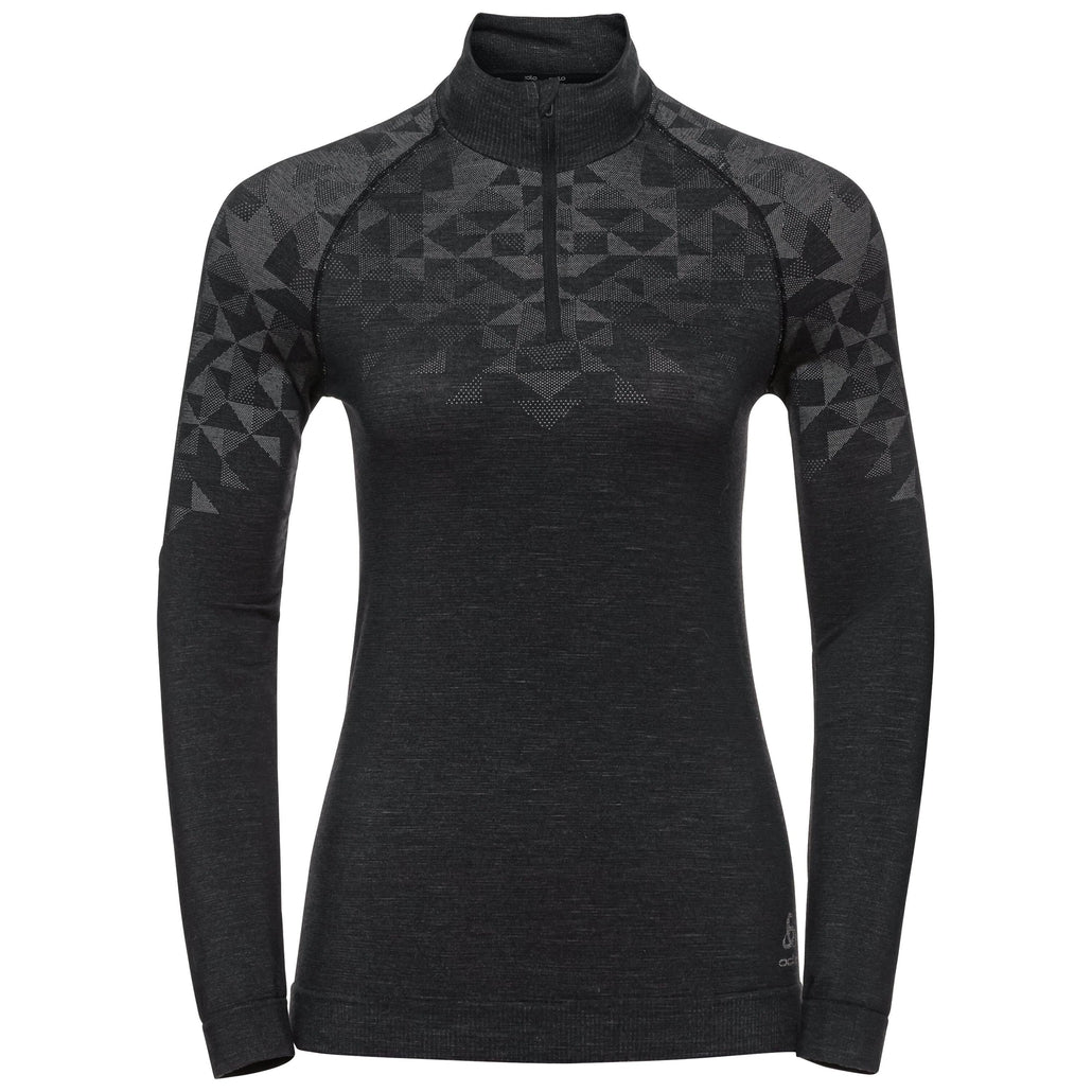 Odlo Chandail à manches longues Kinship Performance Wool 200 Half Zip Femme - Plein Air Entrepôt