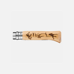 Couteau Opinel #08 Inox Bois Gravure Escalade - Plein Air Entrepôt
