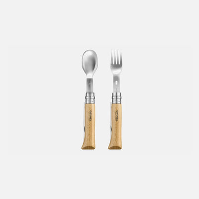 Blister #08 Opinel hêtre - kit PICNIC + avec cuillère et fourchette - Plein air Entrepôt
