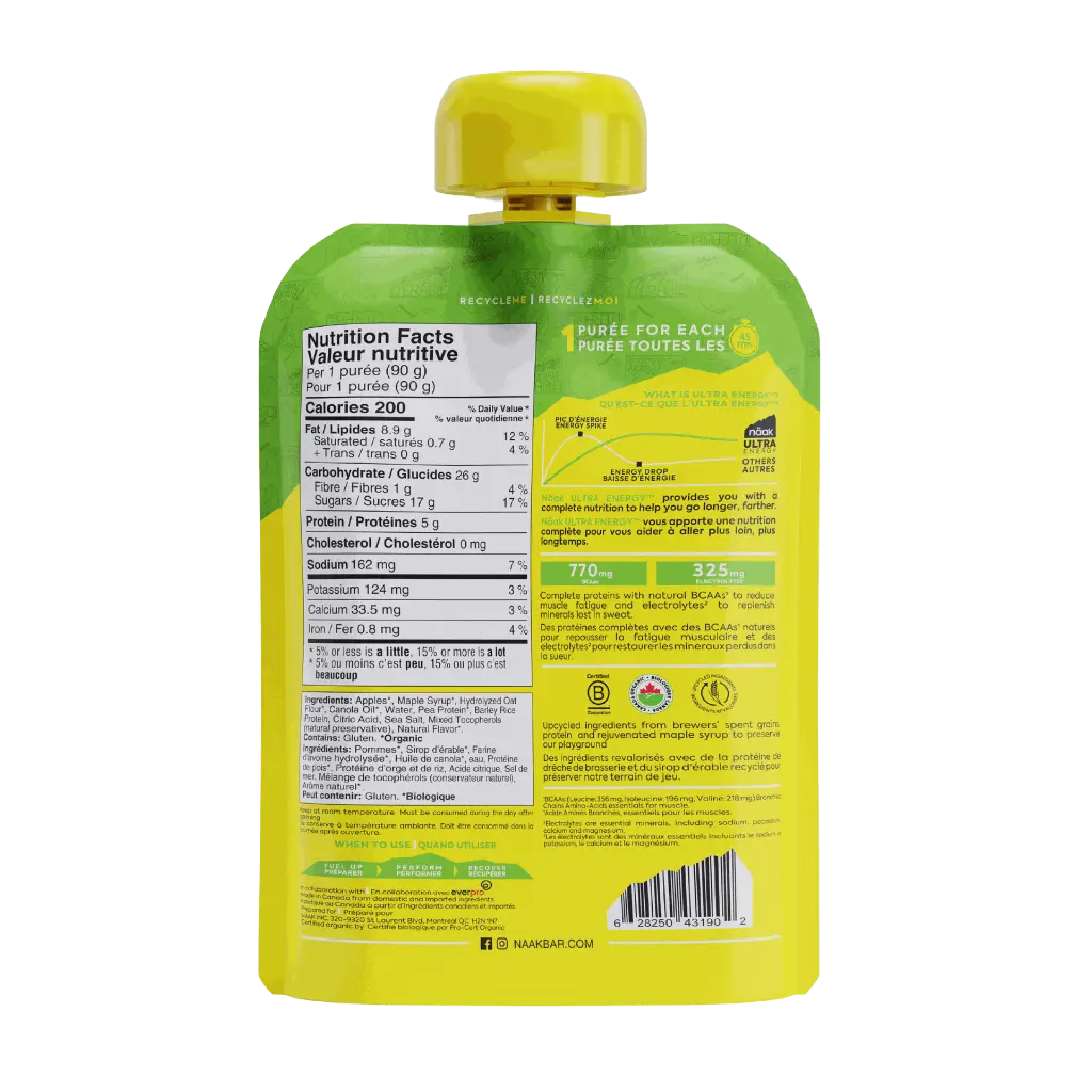 Purée énergétique Naak - Plein air Entrepôt
