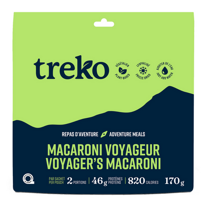 Repas Treko Macaroni Voyageur - Plein air Entrepôt