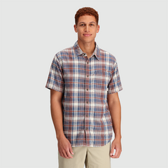 Chemise OR Weisse Carreaux Manches courtes Hommes - Plein Air Entrepôt