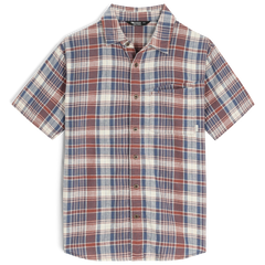 Chemise OR Weisse Carreaux Manches courtes Hommes - Plein Air Entrepôt