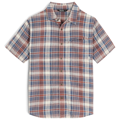 Chemise OR Weisse Carreaux Manches courtes Hommes - Plein Air Entrepôt