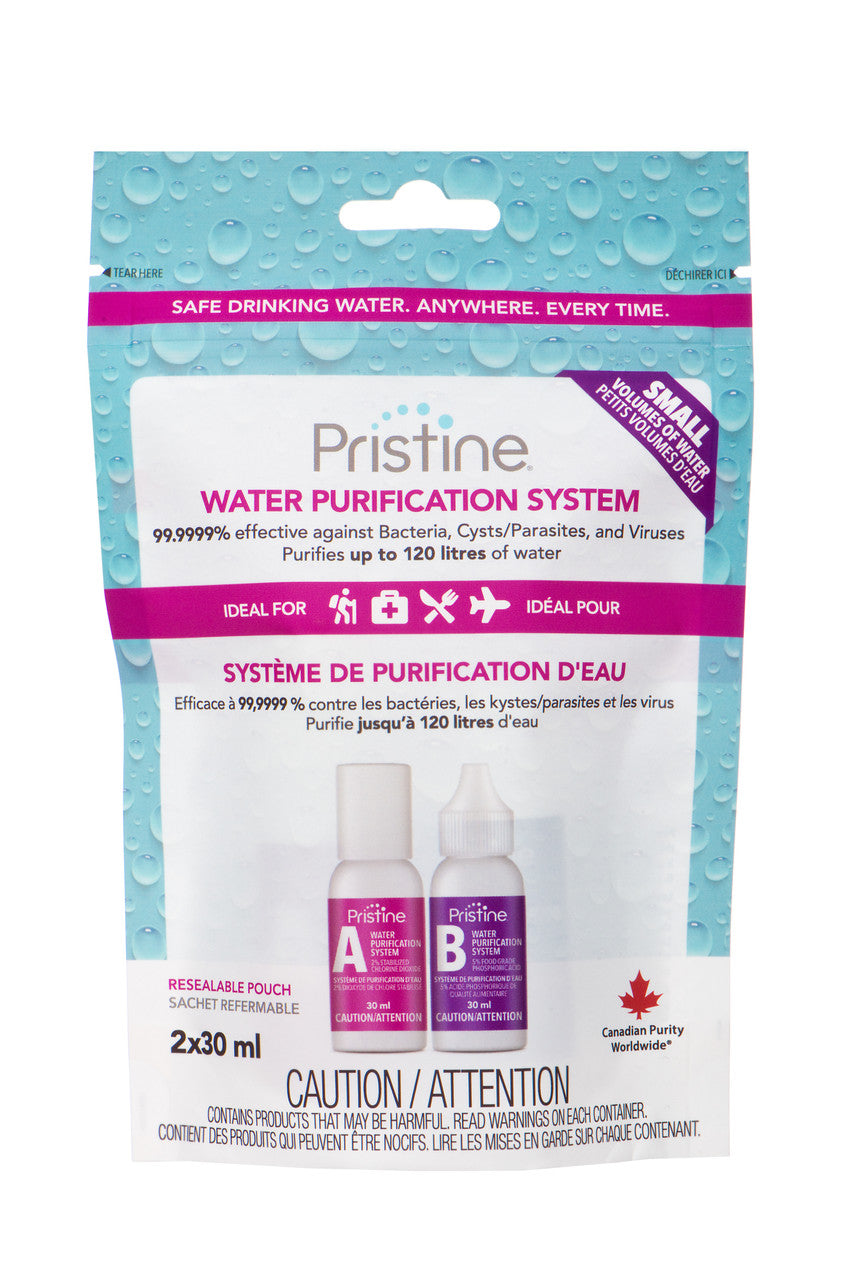 Purificateur d'Eau Pristine Hike30 ml - Plein Air Entrepôt