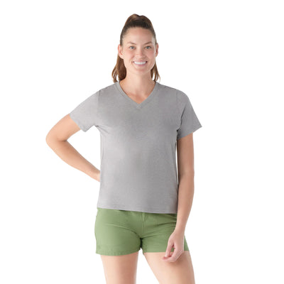 T-Shirt Smartwool Perfect V Manches Courtes Femmes - Plein Air Entrepôt