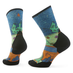 Bas Smartwool Trail Run Targeted Cushion Mountain Print Crew Femmes - Plein air Entrepôt