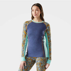 Couche de base Smartwool Classic Thermal Colourblock Crew Femmes - Plein air Entrepôt