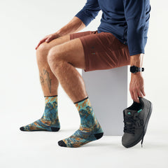 Bas de vélo Smartwool Zéro Coussin imprimée Rugged Ride Mi-haute Unisexe - Plein Air Entrepôt