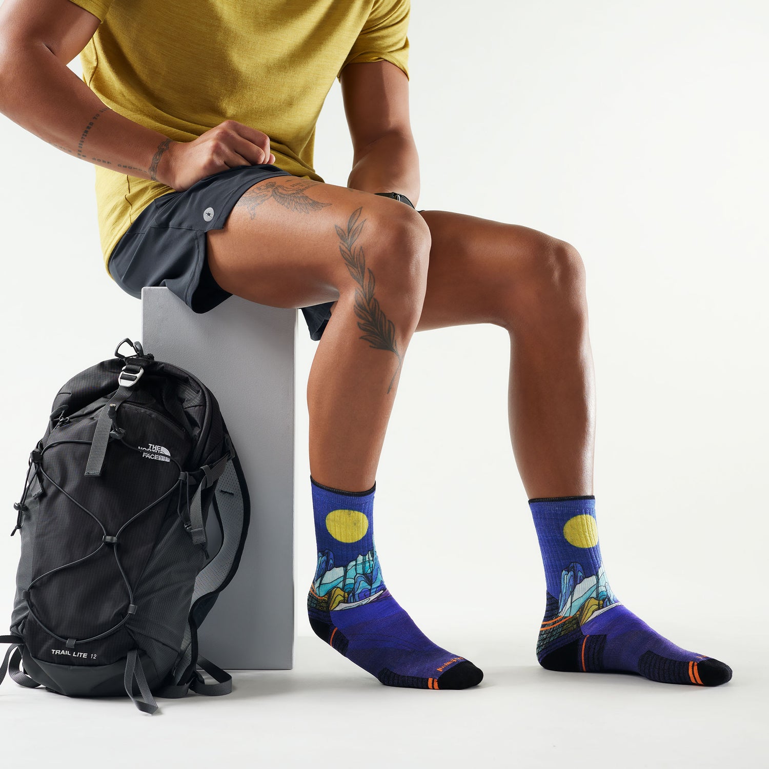 Bas Smartwool Hike Targeted Cushion Mountain Myth Print Unisexe - Plein Air Entrepôt