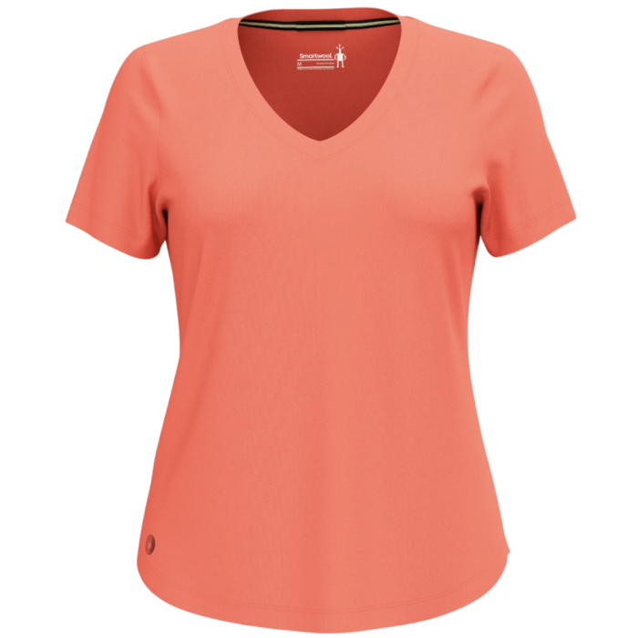 Smartwool V Neck Short Sleeve Tee Active Ultralite Merino Women