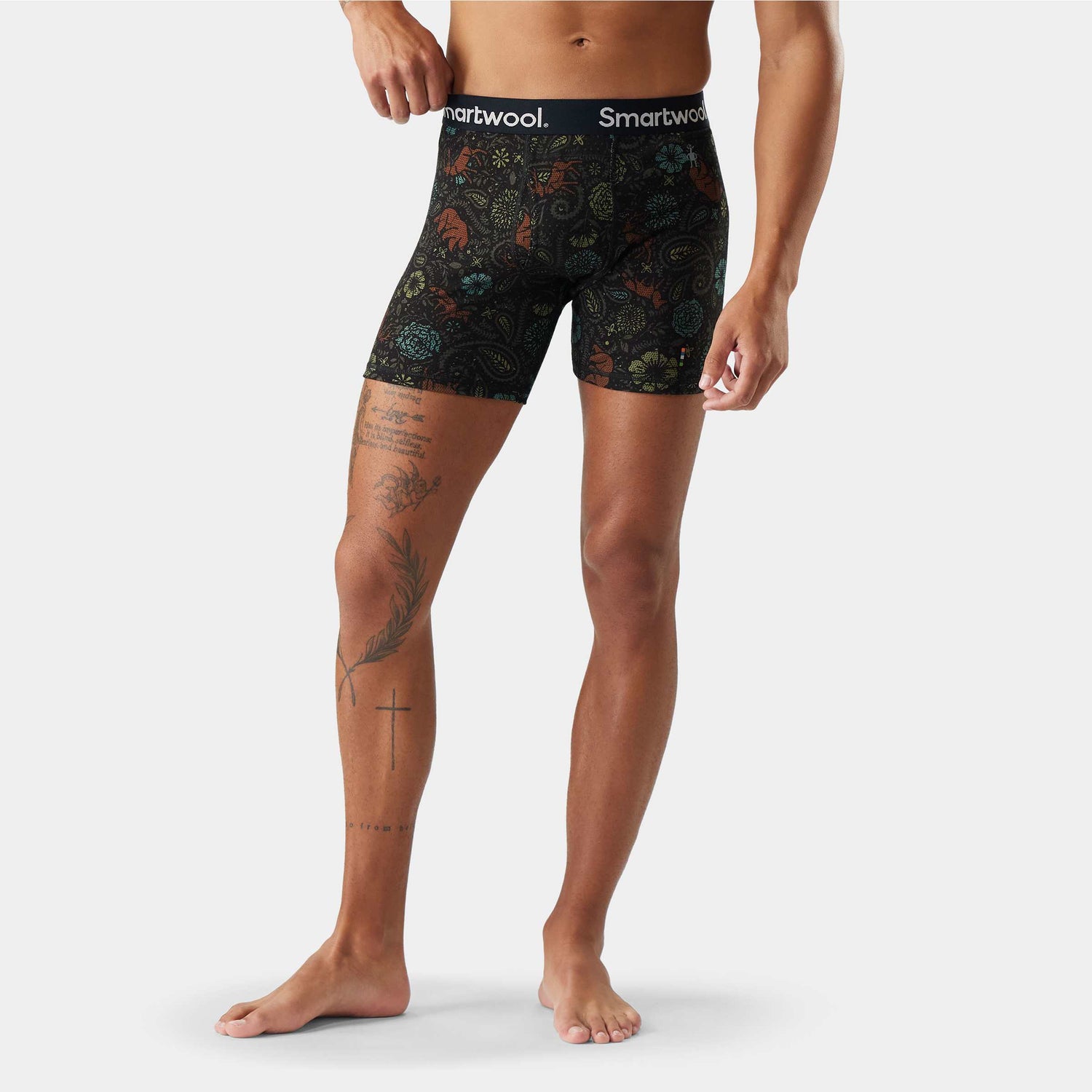Caleçon Boxeur Smartwool  Merino Print Boxer Brief Boxed Hommes - Plein air Entrepôt