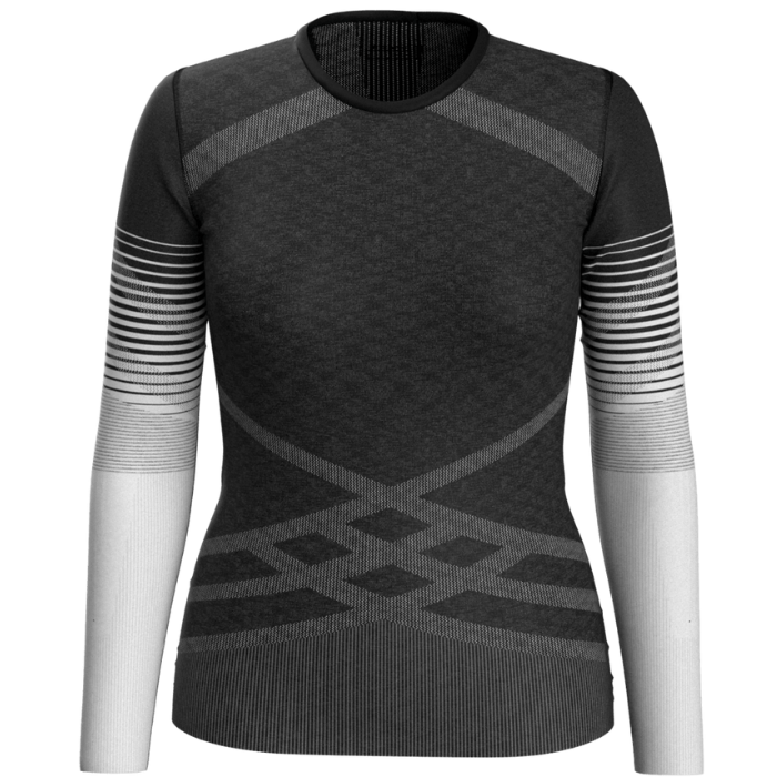 Couche de base Smartwool Intraknit Thermal Mérinos Pattern Crew Femmes - Plein Air Entrepôt
