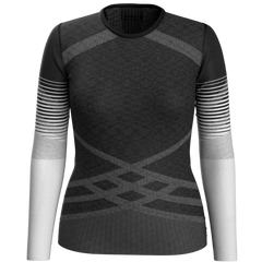 Couche de base Smartwool Intraknit Thermal Mérinos Pattern Crew Femmes - Plein Air Entrepôt