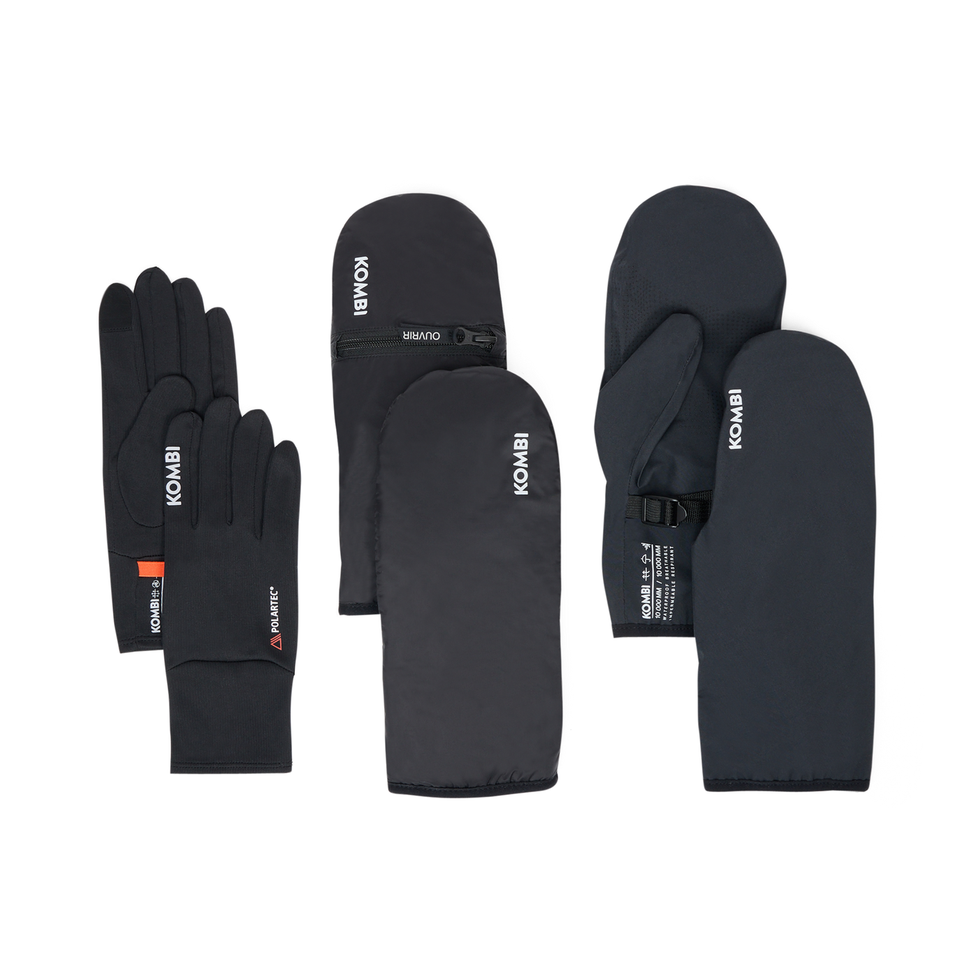 Système de gants Kombi 3-en-1 Climate Series Unisexe - Plein air Entrepôt