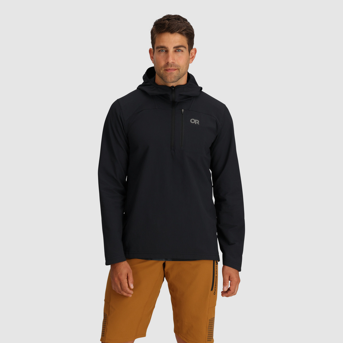 Softshell à capuche Outdoor Research Freewheel Demi-zip Hommes