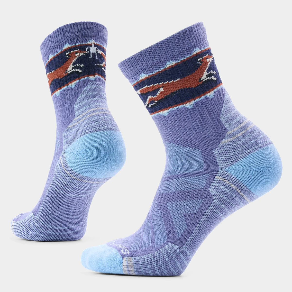 Bas Smartwool Hike Light Cushion Mid Crew Fox Meadow Femmes - Plein Air Entrepôt