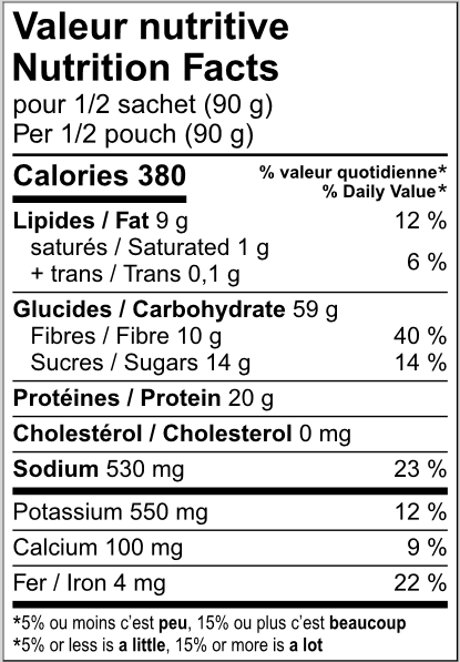 Repas Treko Couscous Aventurier - Plein air Entrepôt